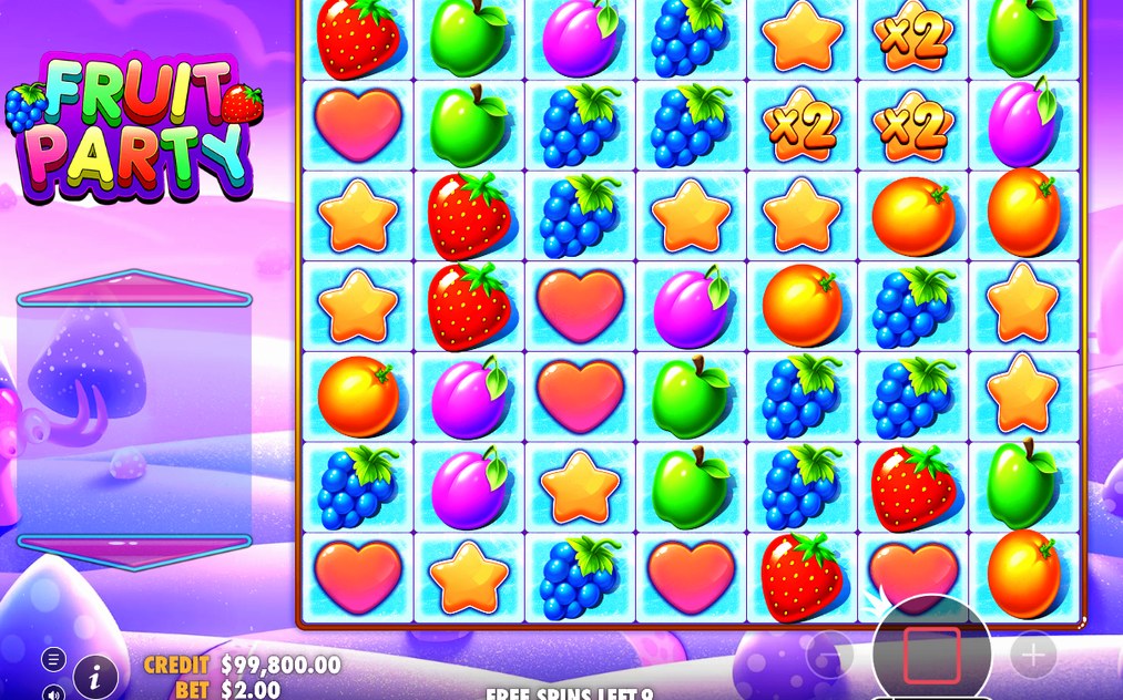 Free Spins på den nattliga godisbakgrunden